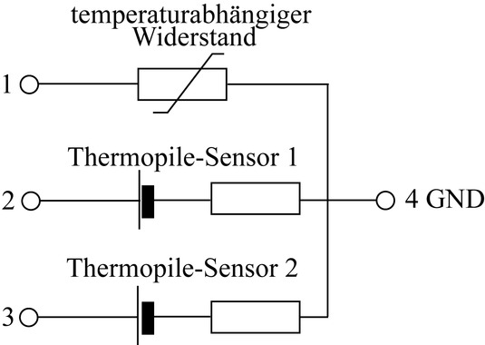 Schaltskizze eines Dual-Thermopile-Sensors
